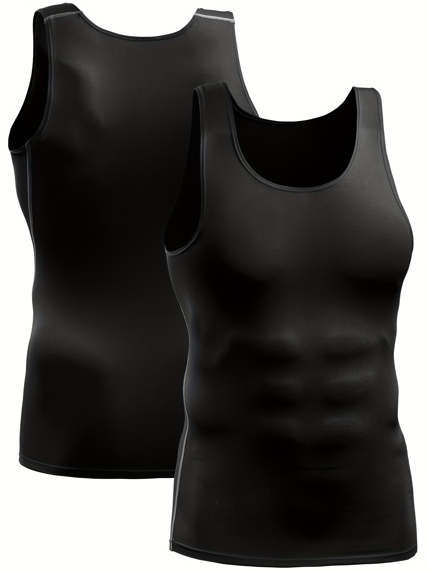 Men's Quick Dry Sleeveless Shirt Athletic Compression - Temu Canada