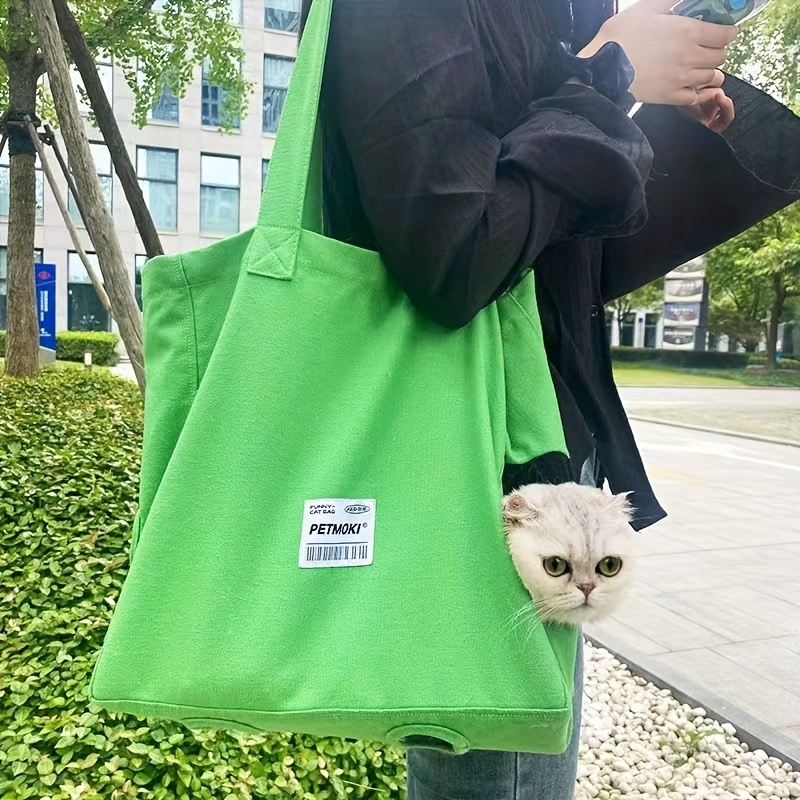 Cat Carrier Portable Breathable Canvas Cat Travel Bag Pet Backpack
