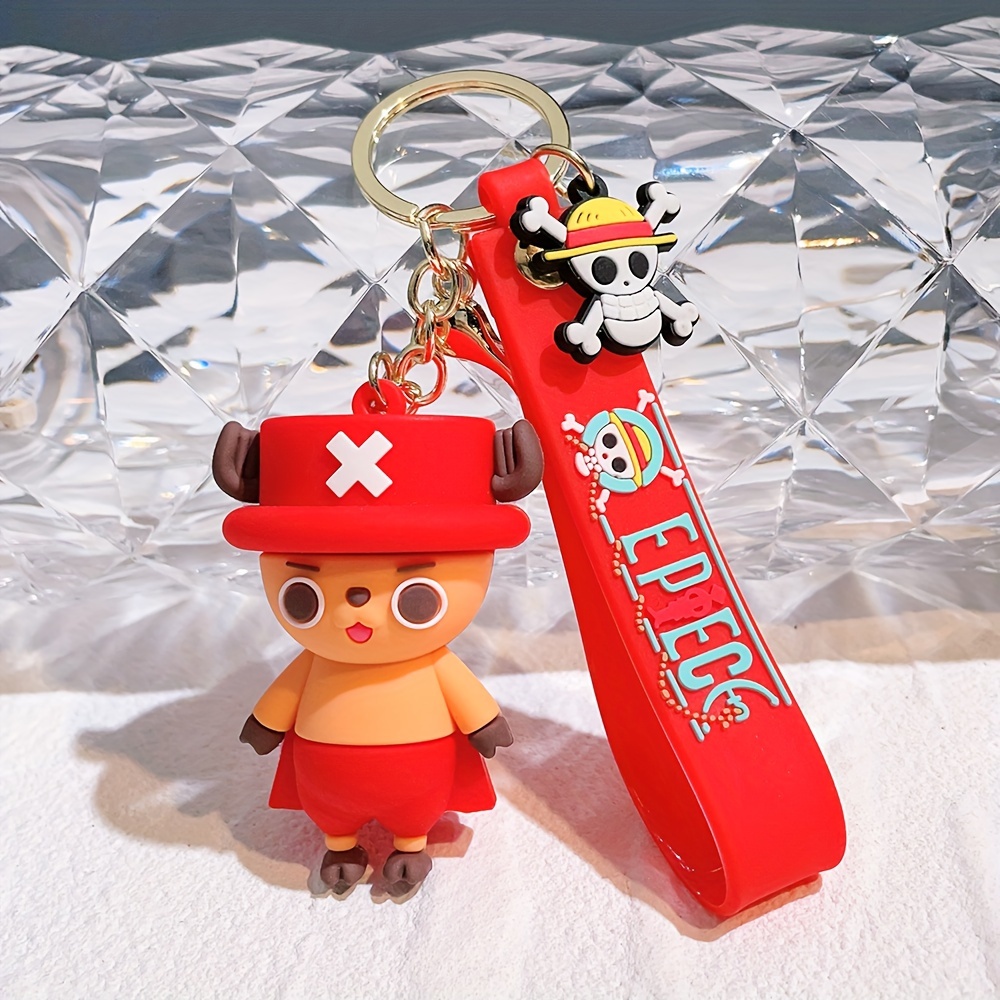 【TAKARA TOMY×One Piece】 1Pcs One Piece Monkey D. Luffy Roronoa Zoro Keychain, Cute Toy Key Ring Charms, Perfect Car Key Bag Decor Accessories, Best