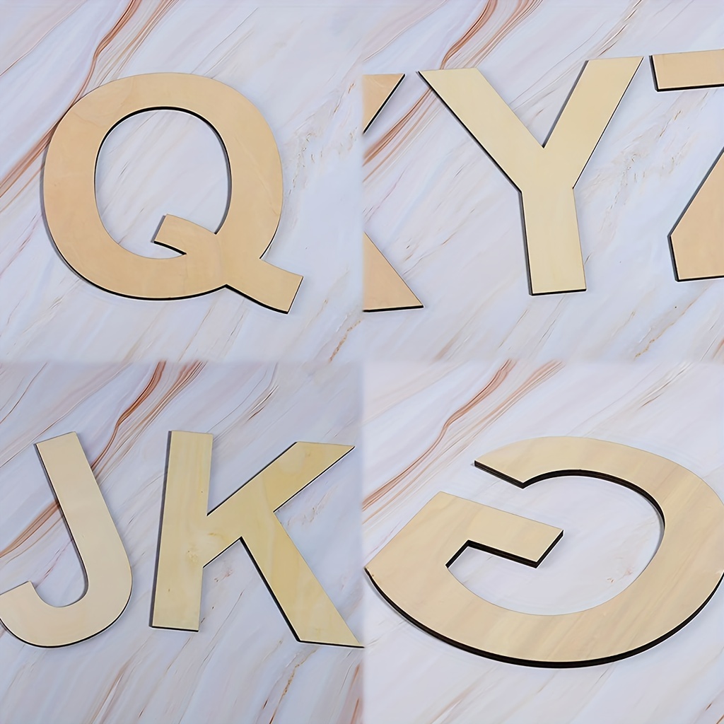 Large Wooden Letters for Wall Decor, Modern Gold Wood Letters