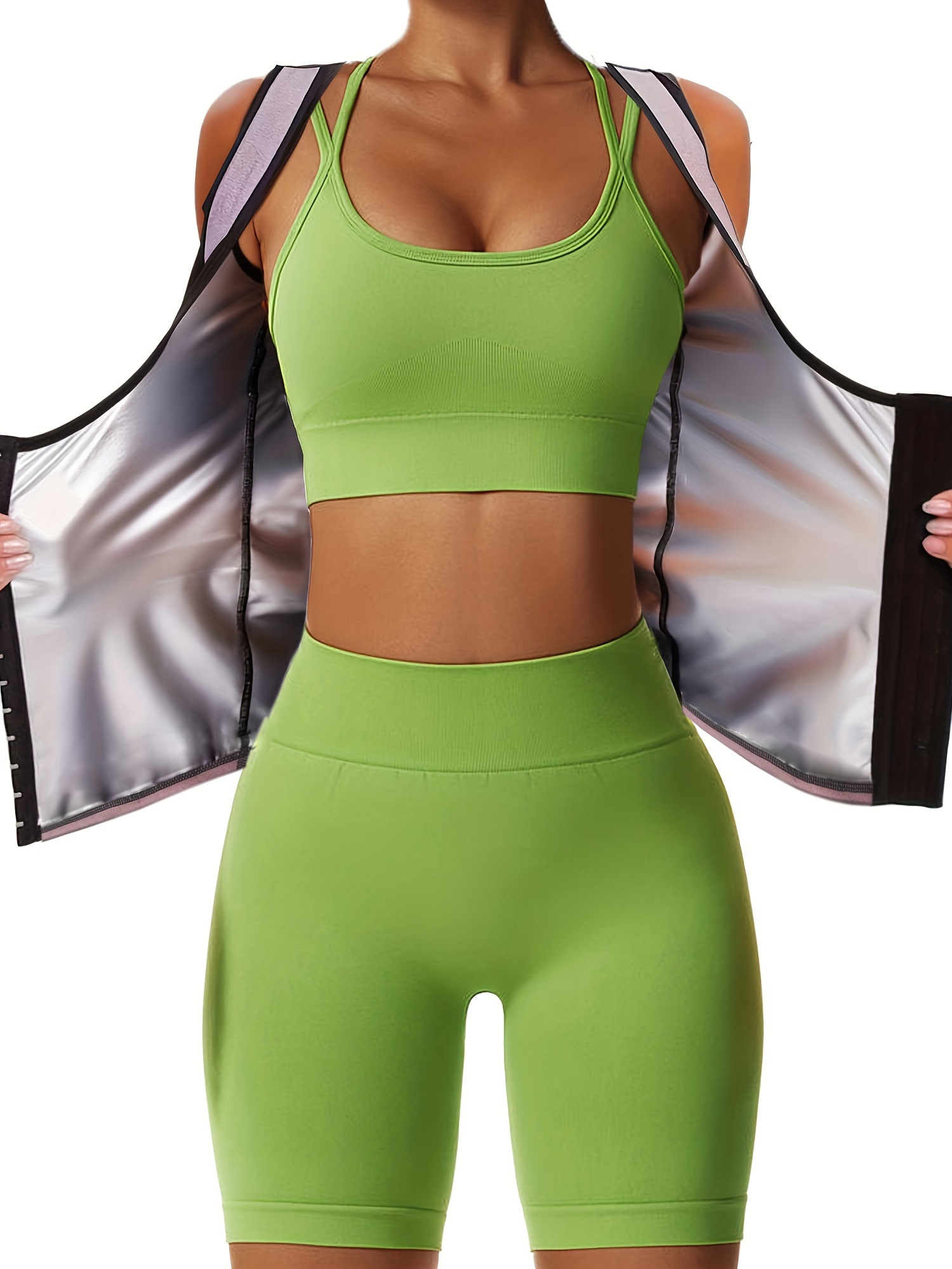 Womens Thermo Sweat Sauna Klopp Shaper Vest Waist Trainer Corset For  Slimming And Fitness Zipper Shirt H1018 From Sihuai10, $10.52