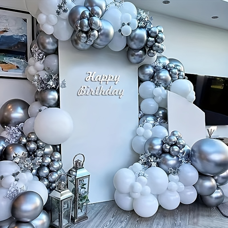 Decoraciones de fiesta de cumpleaños número 50, globos de papel de aluminio  con el número 50, globos de látex perfectos para fiestas de 50 años