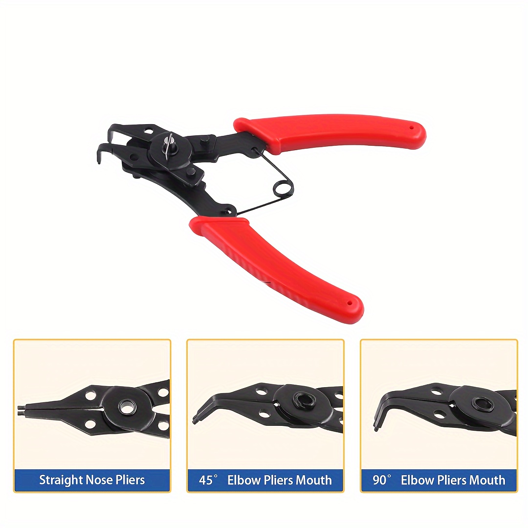 Multifunctional Circlip Pliers Set 4 IN 1 Snap Ring Pliers Multi Crimp  Removable Plier Head Retaining Hand Tools - AliExpress