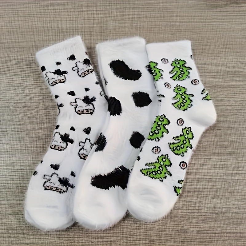 5 Pair White Fuzzy Socks Cute Kawaii Bear Slipper Socks Coquette Animal  Cozy Thick Fluffy Socks Preppy Trendy Stuff
