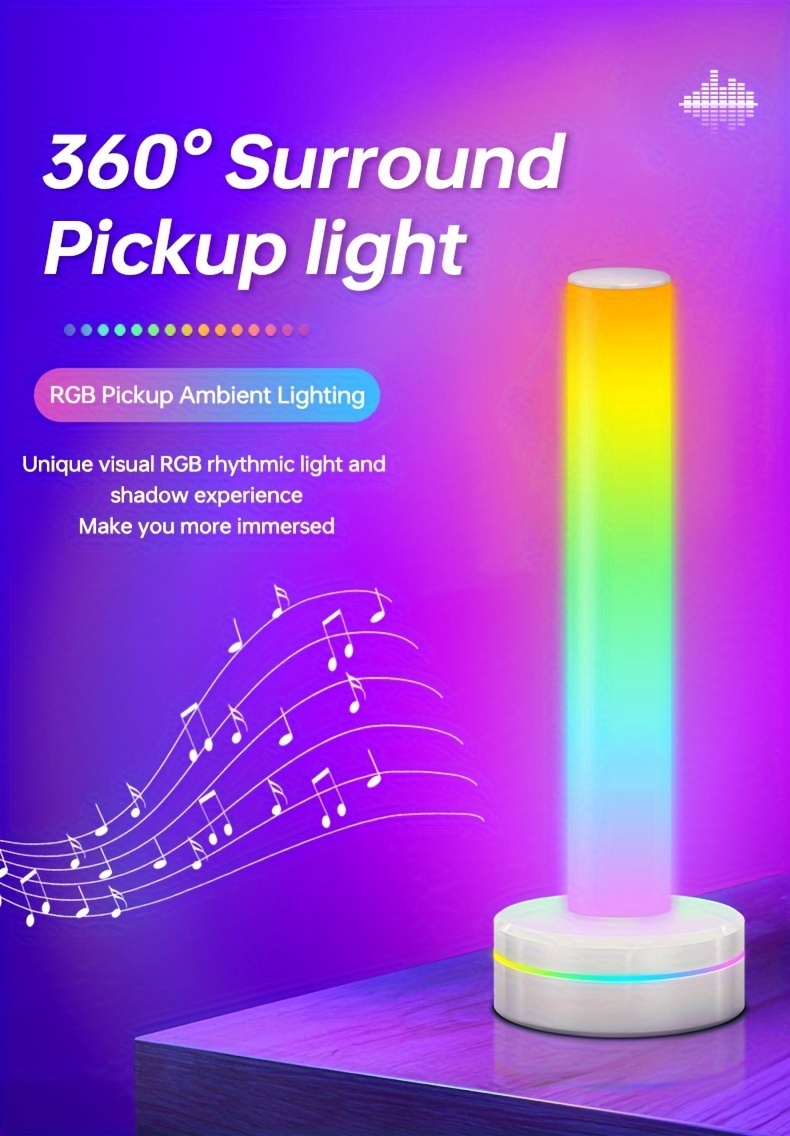 Luce Controllo Vocale Lampada Ritmo di Musica Luci LED Ritmiche