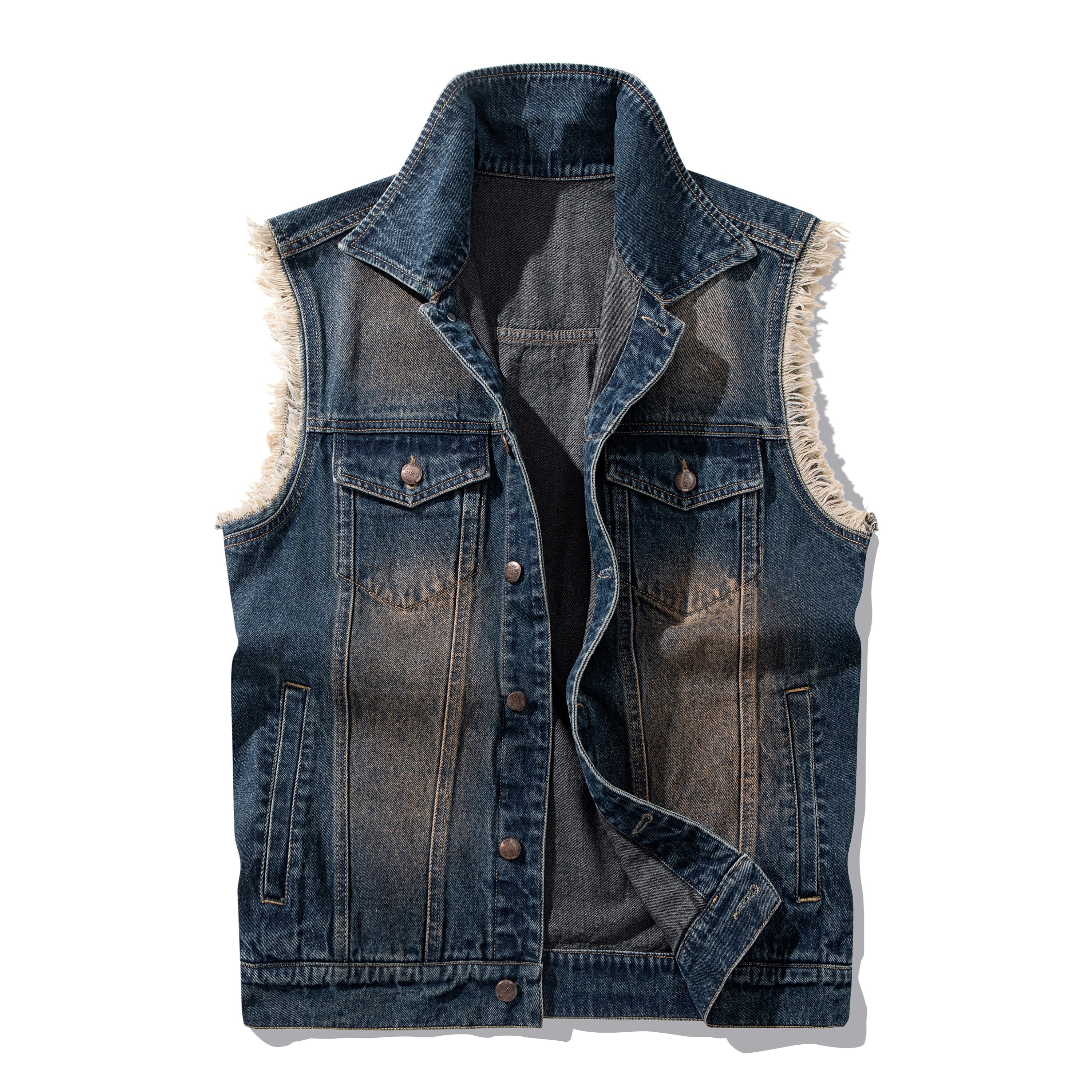 mens vintage washed denim vest style - Temu South Africa