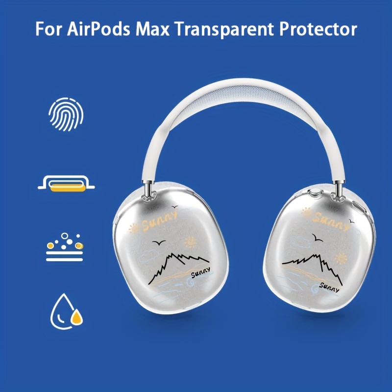 Pour casque Apple AirPods Max étui transparent antichoc protection  couverture co