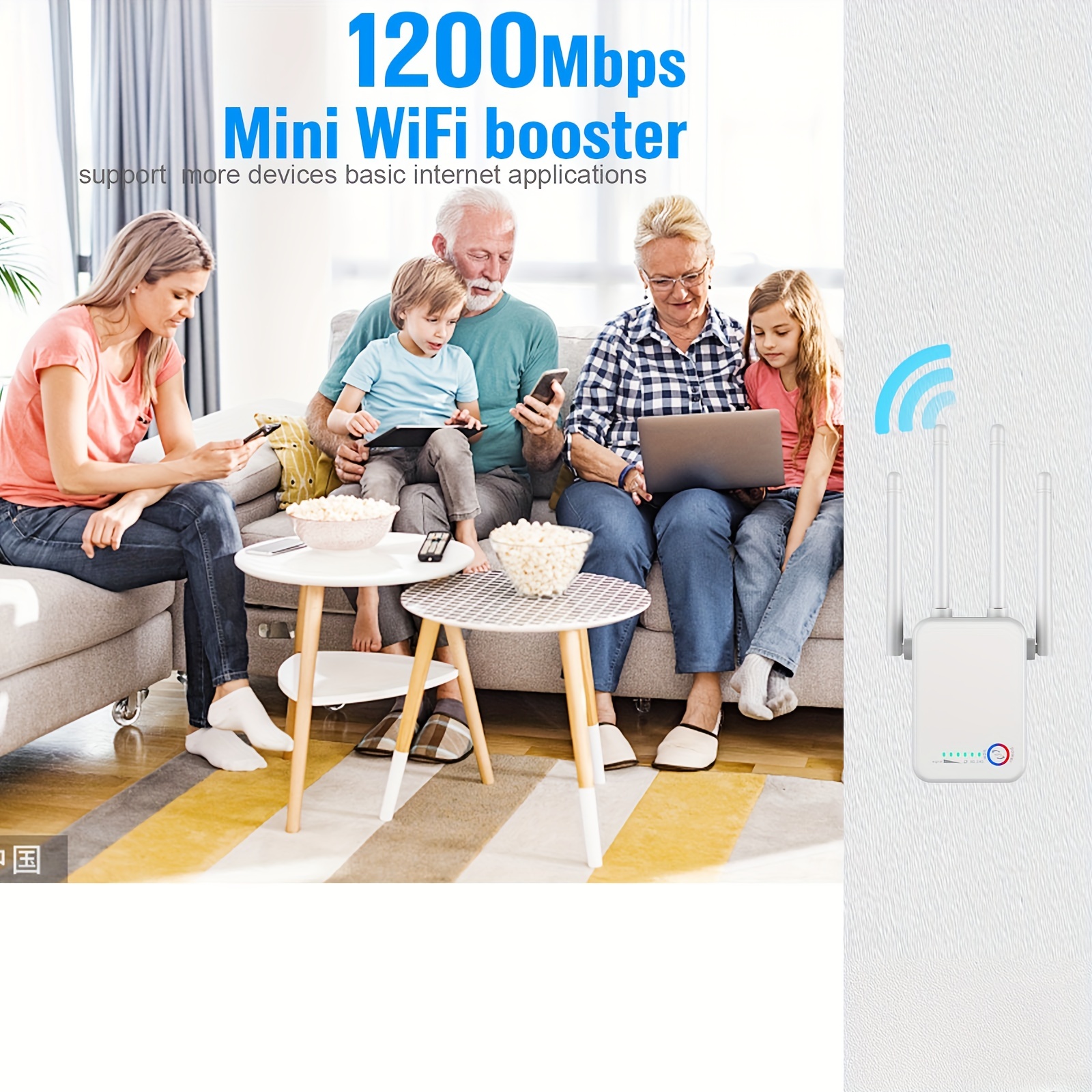 1200mbps 2 4g 5g dual band wireless internet wifi repeater router ap signal booster for home larger coverage extender and signal amplifier easy setup details 2