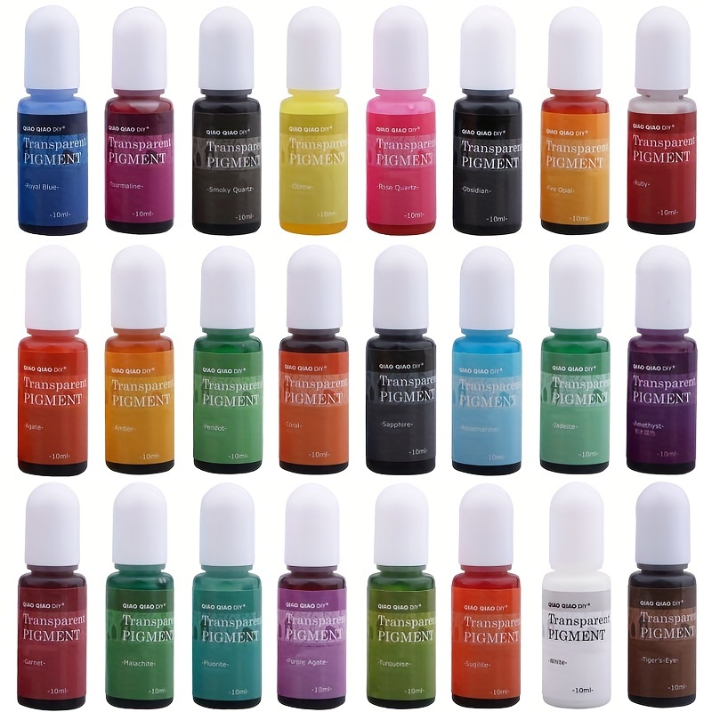  Pigmento de resina epoxi – 18 colores de resina epoxi UV tinte  líquido transparente para colorear resina UV, fabricación de joyas de resina  de bricolaje – Colorante concentrado de resina UV