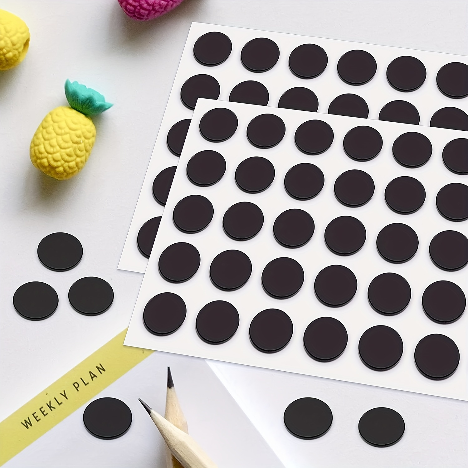  Magnetic Dots - Self Adhesive Magnet Dots (0.8 x 0.8) - Peel  & Stick Magnetic Circles - Flexible Sticky Magnets - Sheets is Alternative  to Magnetic Squares, Stickers, Strip and Tape : Office Products