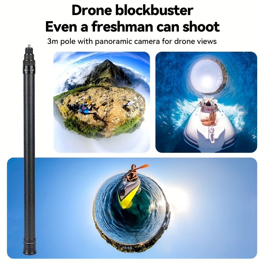  Selfie Stick Pole Long for GoPro 12 Insta360 (150cm/59 inch),  Underwater Waterproof Carbon Fiber Extension Handheld Monopod for Go Pro  Max Mini Hero 11 10 9 8 7, Insta 360, DJI Action, AKASO : Electronics