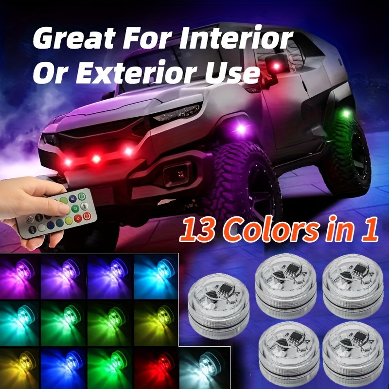 MICTUNING 12V Car Underglow Lights, Neon Accent Lights Strip Undercar Glow  Light Underbody Light, Waterproof Exterior Car Lights with APP Control 