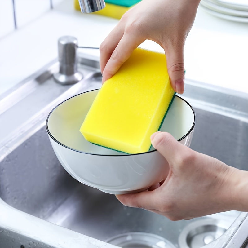 Multifunctional Cleaning Sponge With A Handle, Double-sided Scouring Pad,  Dishwashing Sponge, Premium Kitchen Sponge, Durable Non-scratch Sponge  Wipe, Super Absorbent, Cleaning Supplies, Cleaning Tool, Ready For School -  Temu