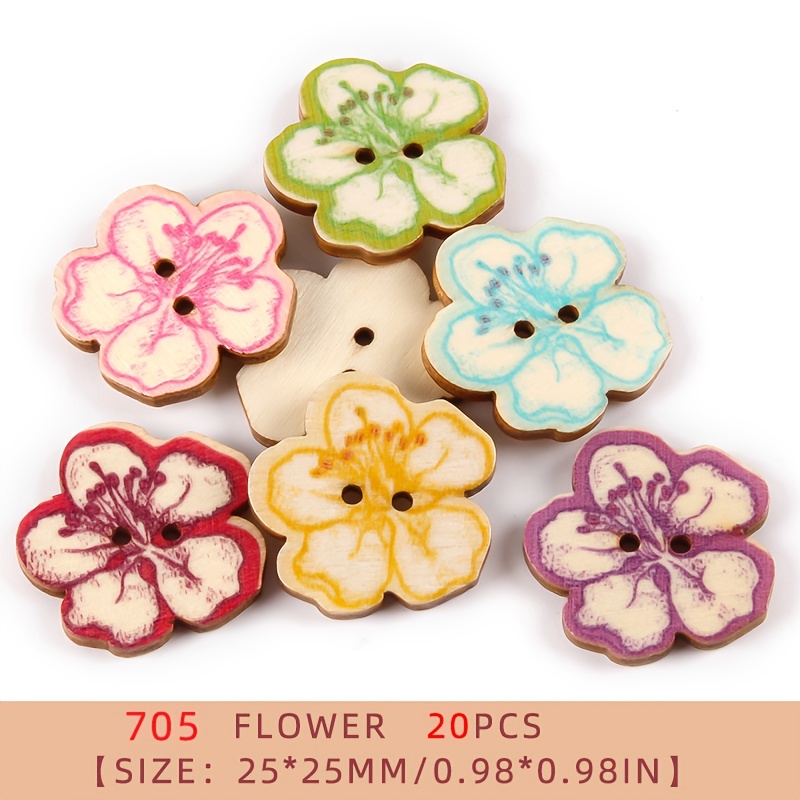 Mixed Colors Cute Flower Shape Small Buttons For Children's - Temu