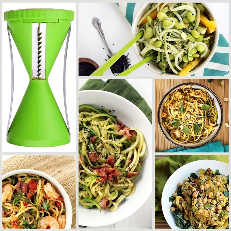 Spiral Vegetable Cutter, 3 In 1 Vegetable Spaghetti Spiralizer Vegetable,  Spiral Vegetable Slicer For Zucchini Noodles, Spaghetti, Carrot, Cucumber