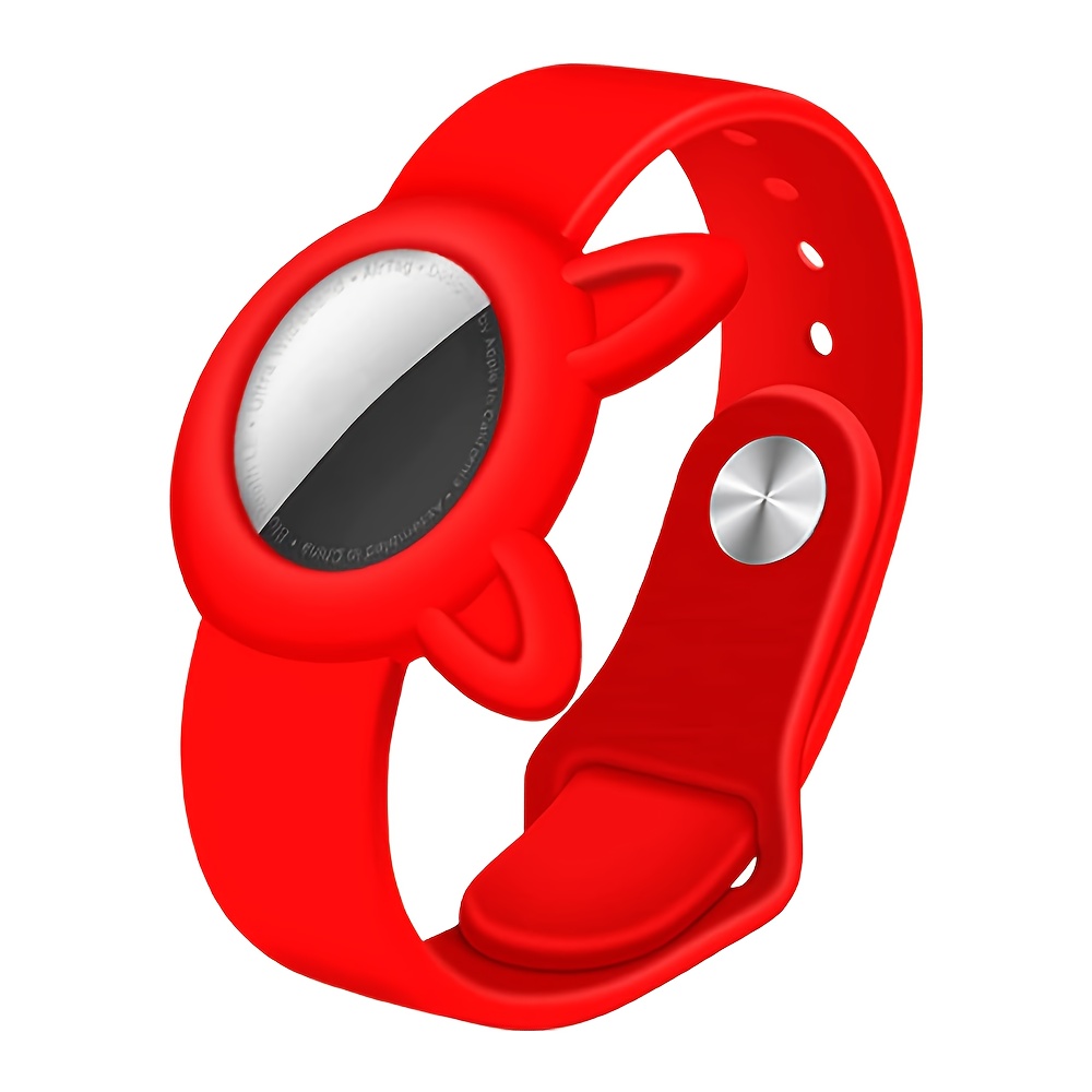 Pour Apple Airtag Nylon + tpu Strap Enfant Adulte Gps Finder Coloré  Protecteur Silicone Case Pour Airtag Case Tracker Bracelet