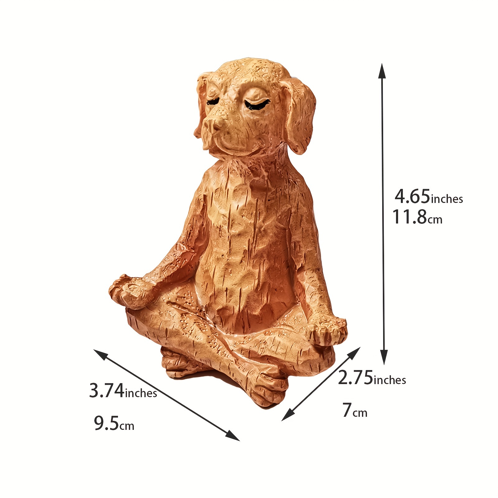 Estátua de Meditação de Yoga de Madeira - Escultura de Pose de