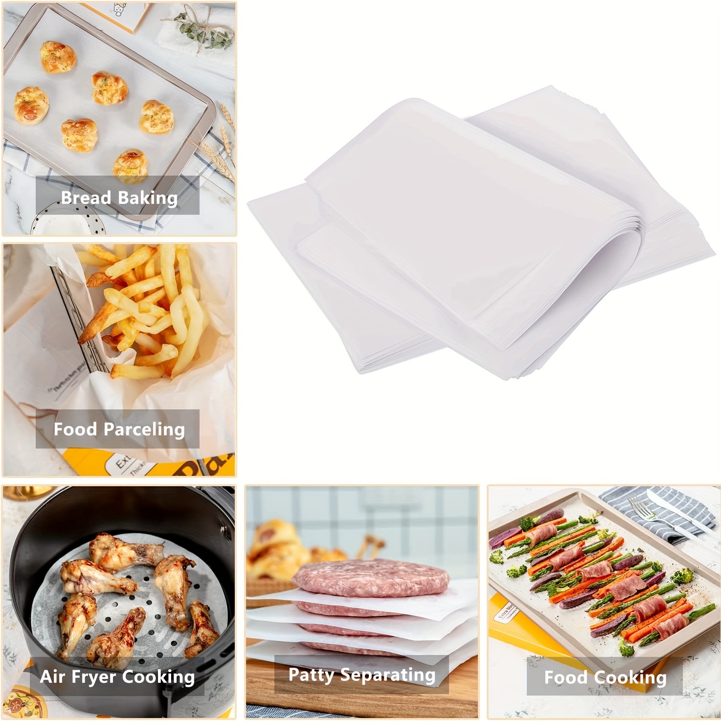 Parchment Paper for Baking, Non-stick Parchment Paper Roll, High  Temperature Resistant, Waterproof and Greaseproof Baking Paper For Bread,  Cookies, Heat Press, Pans, Oven, Air Fry 