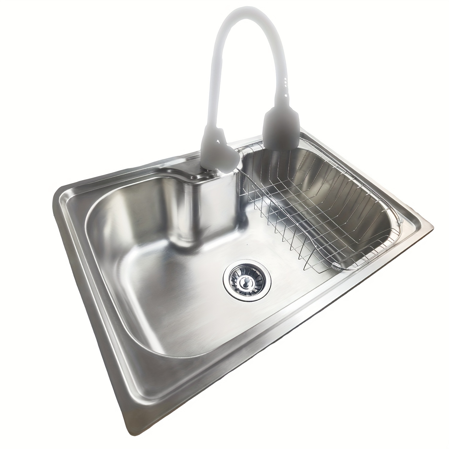 1pc Fregadero Acero Inoxidable Hecho Mano Puro Lavabo Lavar - Temu