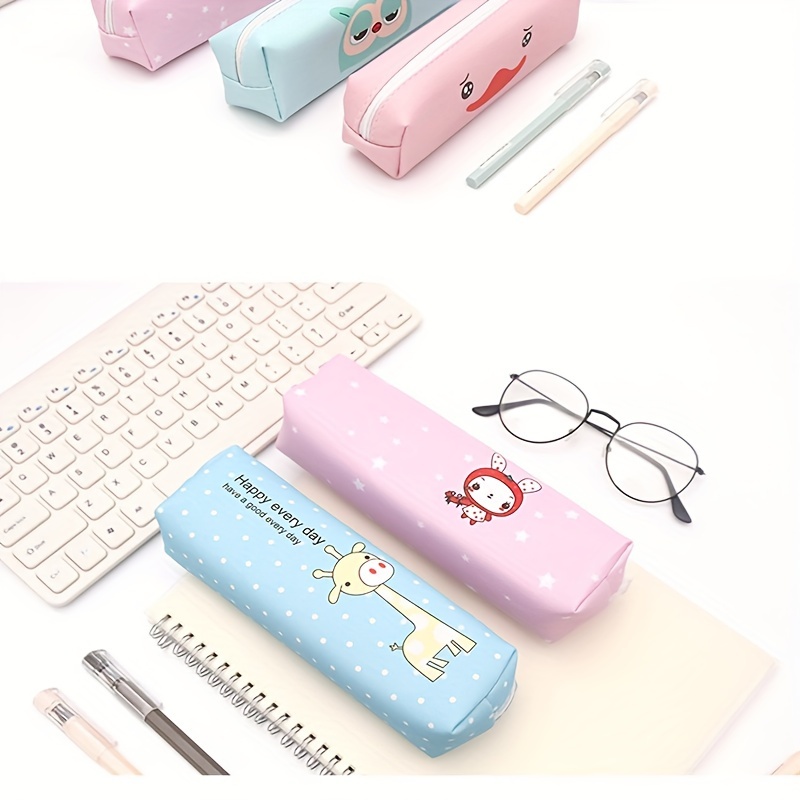 1pc Kawaii Pencil Case, Cute Cartoon Print Pencil Bag, Large Capacity  Student Stationery Storage Box, Durable Pencil Pouch, Aesthetic Pencil  Organizer