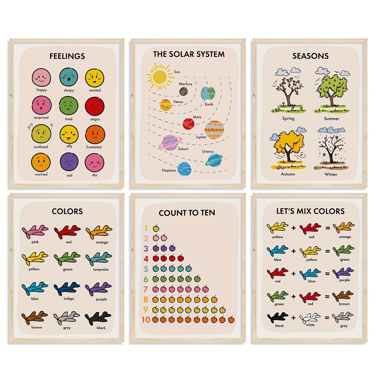 Boho Math Posters Prints Elementary School Nursery - Temu New Zealand