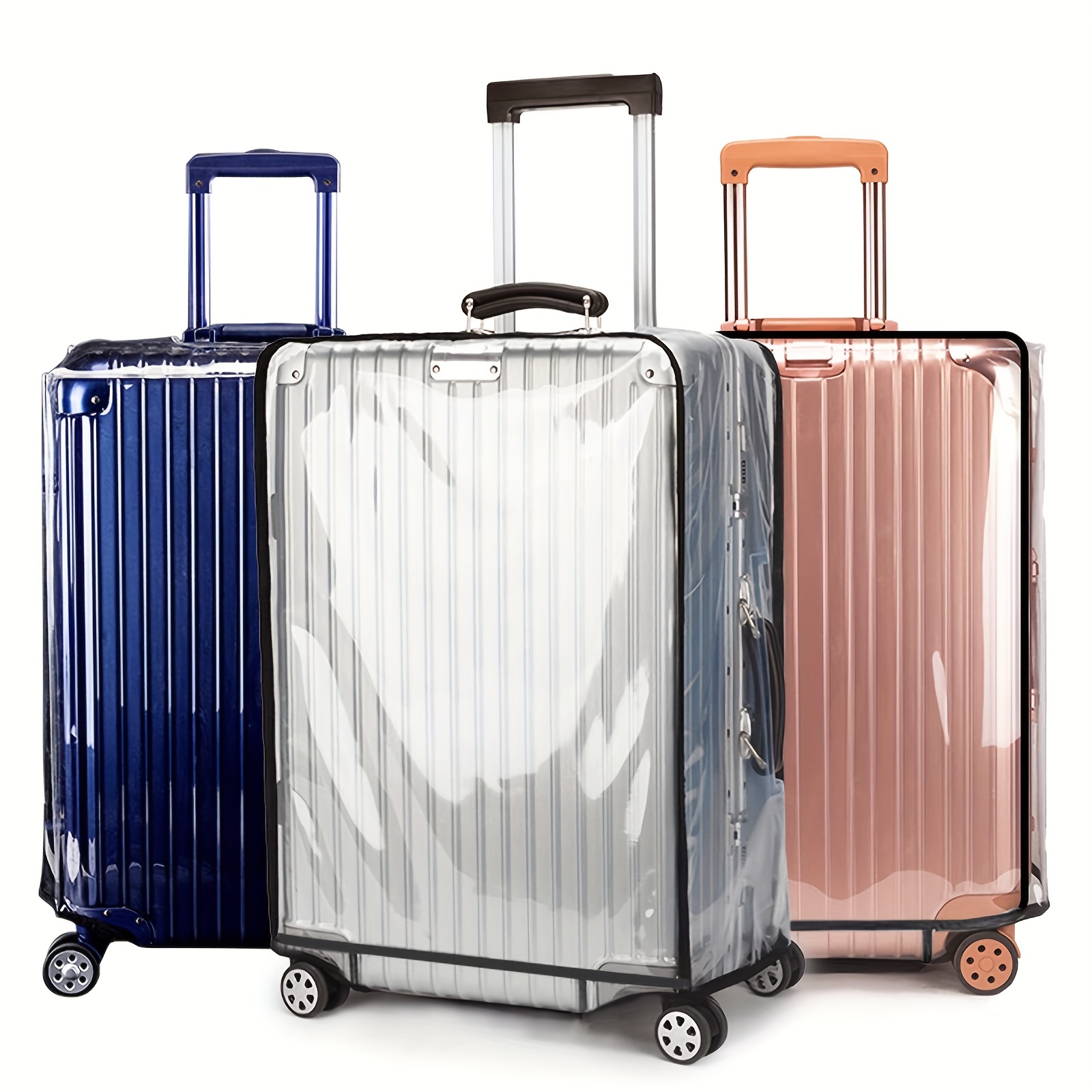 Protectores de cubierta de maleta de PVC transparente, cubierta de equipaje  para maleta con ruedas A