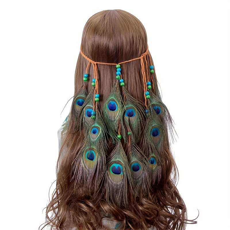 Rainbow Hippie Headband Boho Style Women's Hair Bands Bohemian Fashion  Accessories Summer Hair Festival Style Headbands 