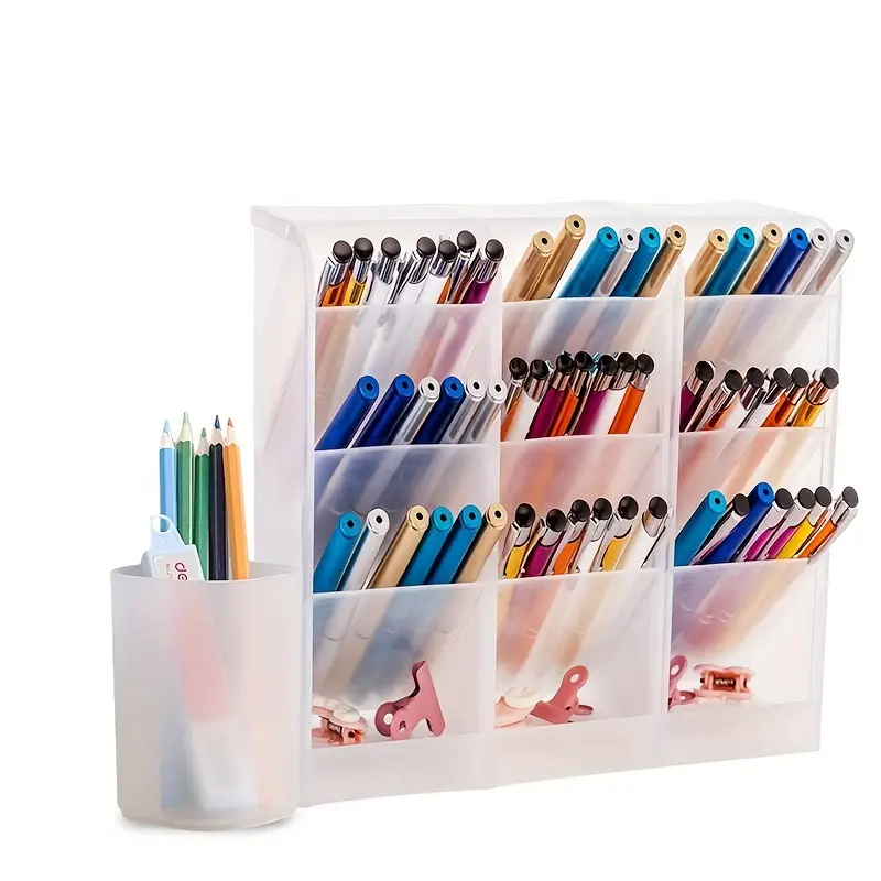 Desktop Pen Organize Durable Pen Holder Makeup Marker Pencil - Temu
