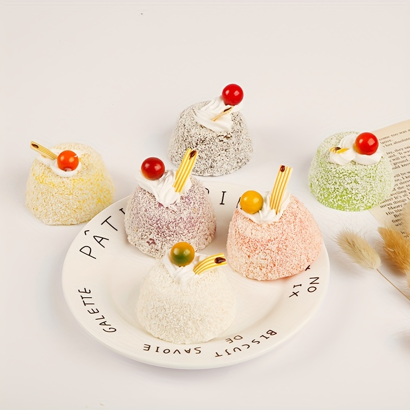 SUREH 6 cupcakes finti con magneti artificiali decorazione per torte e  frigoriferi finti modelli alimentari per display Home Shop Party Cake  Dessert