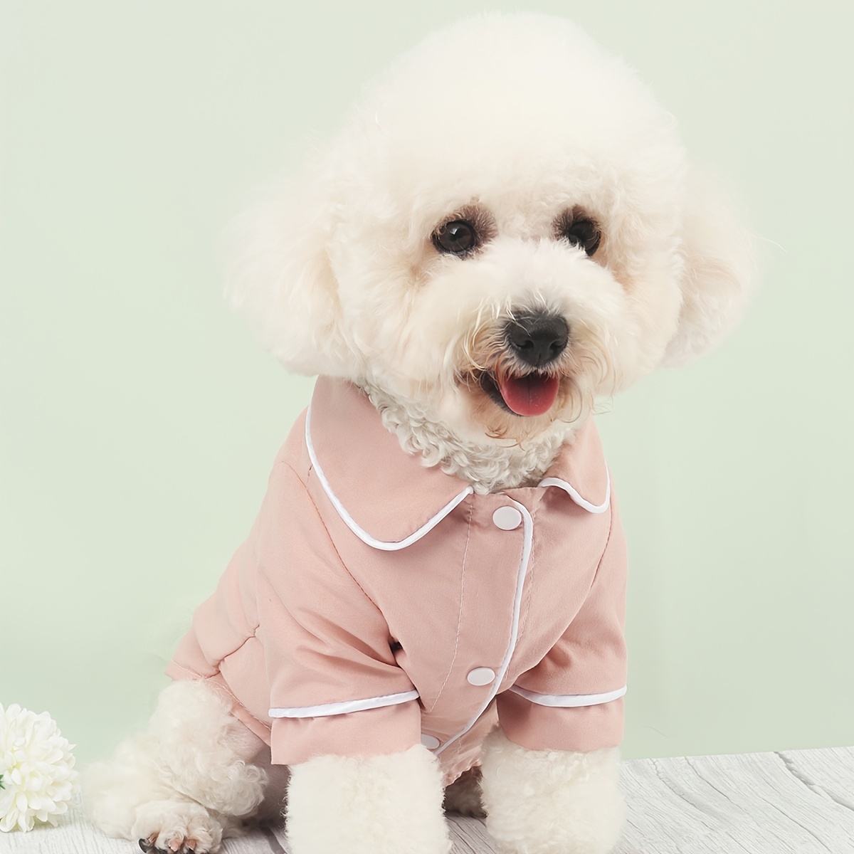Pet Cat Dog Pajamas Soft Silk Clothes Apparel Small Puppy Jumpsuit  Sleepwear,Pink Color,XS Size