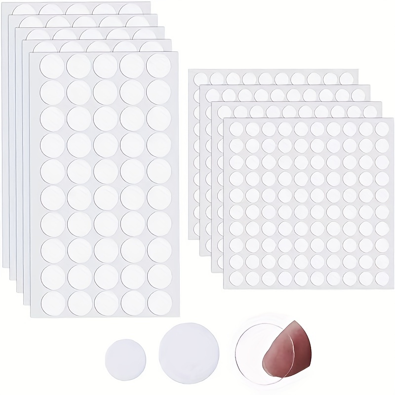 2 Double Sided Adhesive Dots, 100 Pack Clear Sticky Tack Round Putty