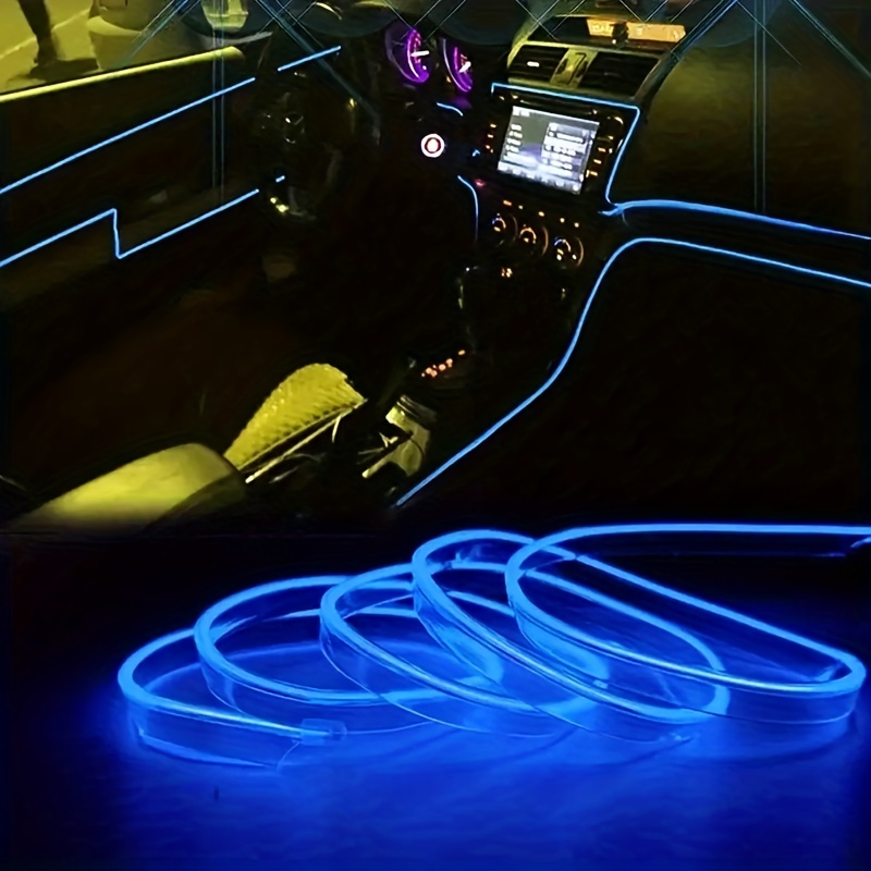 Voiture Intérieur Led Lampe Décorative El Câblage Neon Strip, pour Auto Diy  Flexible Ambient Light Usb Party Atmosphere Diode