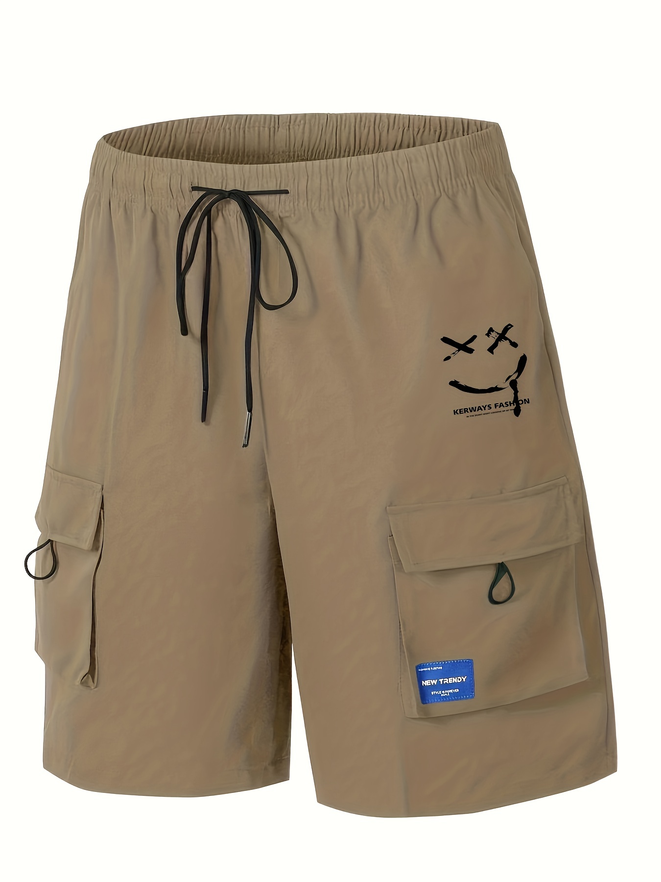 Plus Size Men's Drawstring Sports Cargo Shorts Camouflage - Temu Australia