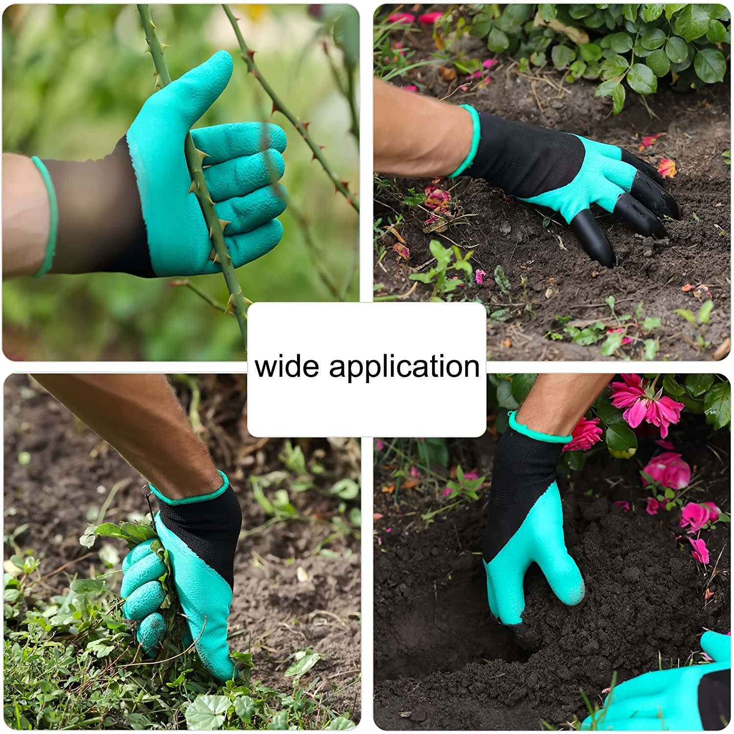 Gardening Gloves Set Breathable Rubber Coated Garden Gloves - Temu