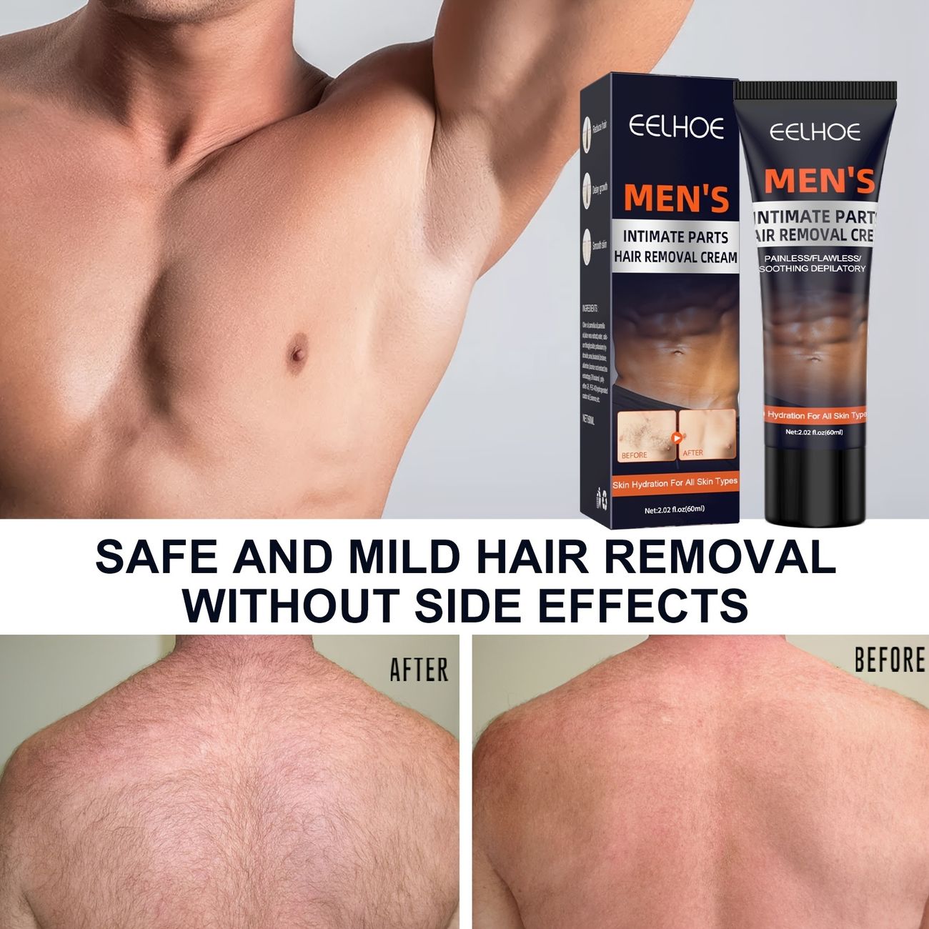1pc Men's Hair Removal Cream For Gentle Hair Removal Smoothing Removing Leg Hair  Chest Hair Armpit Men's Whole Body Hair Removal Cream | High-quality &  Affordable | Temu