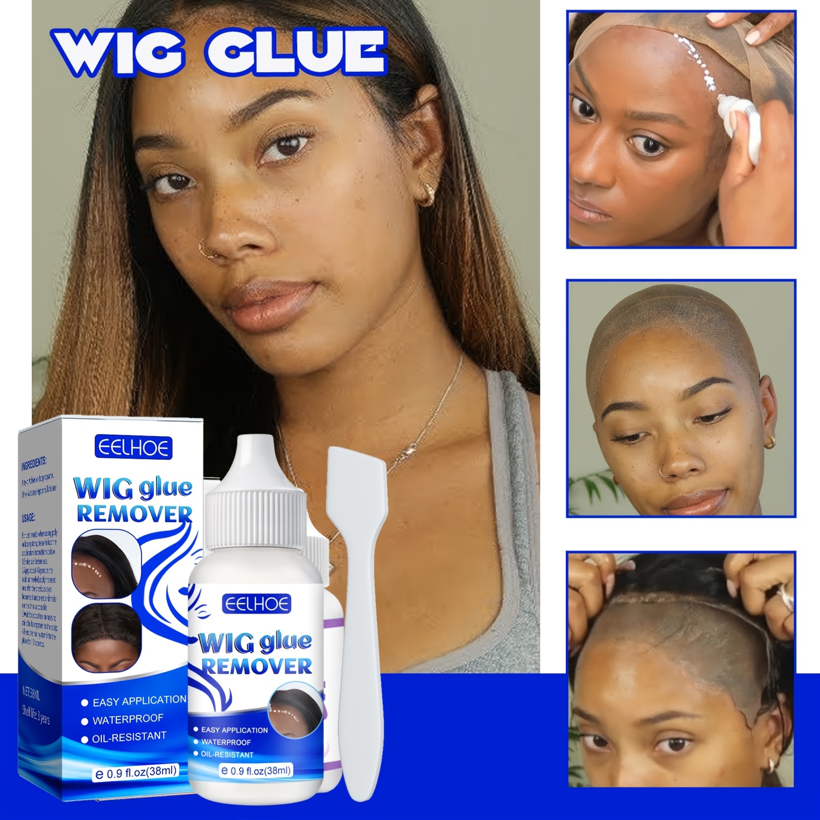 1 Set Of Wig Glue, Hair Replacement Adhesive Invisible Bonding Glue, Light  Hold For Poly And Lace Hairpiece, Wig, Toupee