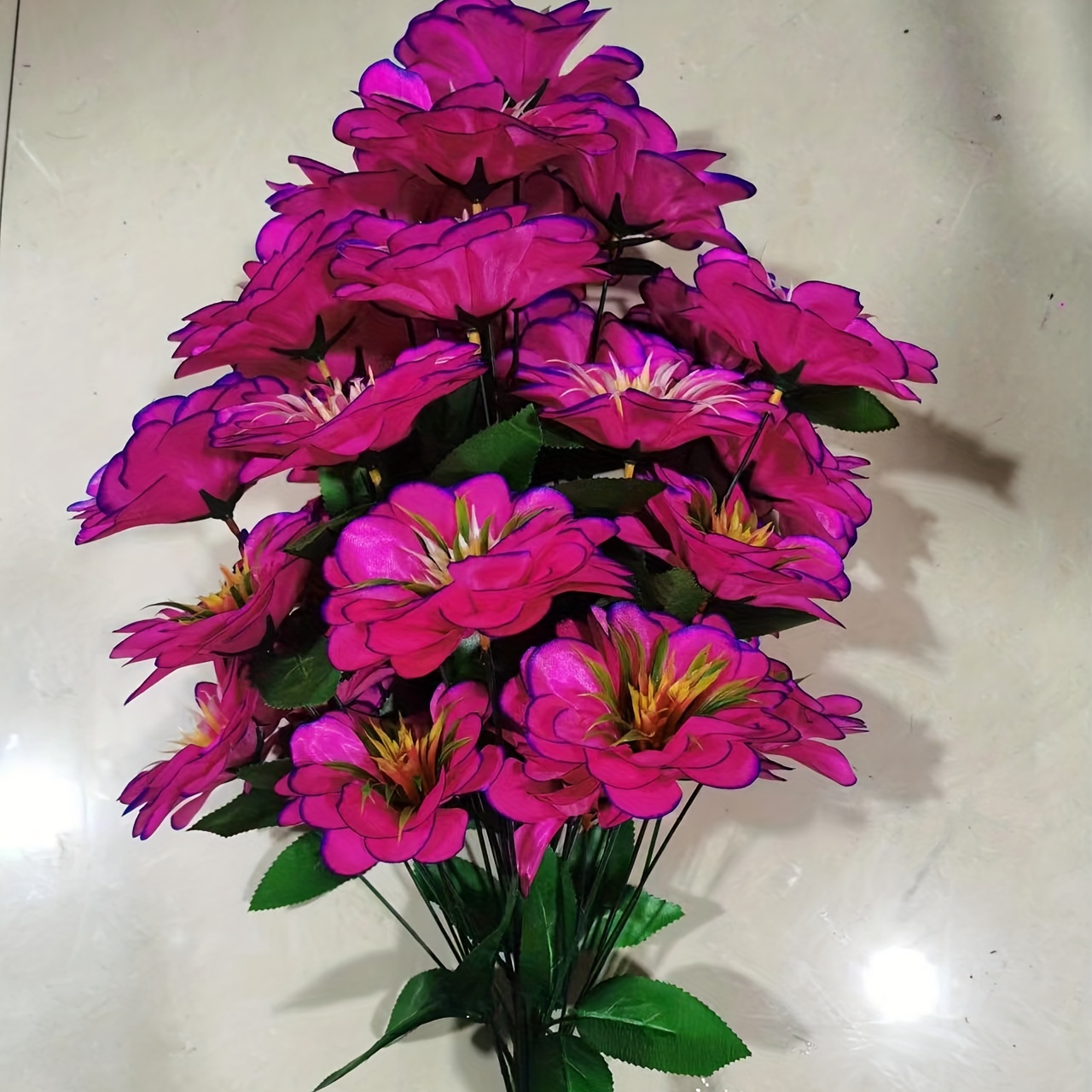 

1pc 36 Head Small Round Chrysanthemums Flower - Artificial Day Of The Dead Decor For Home Decor