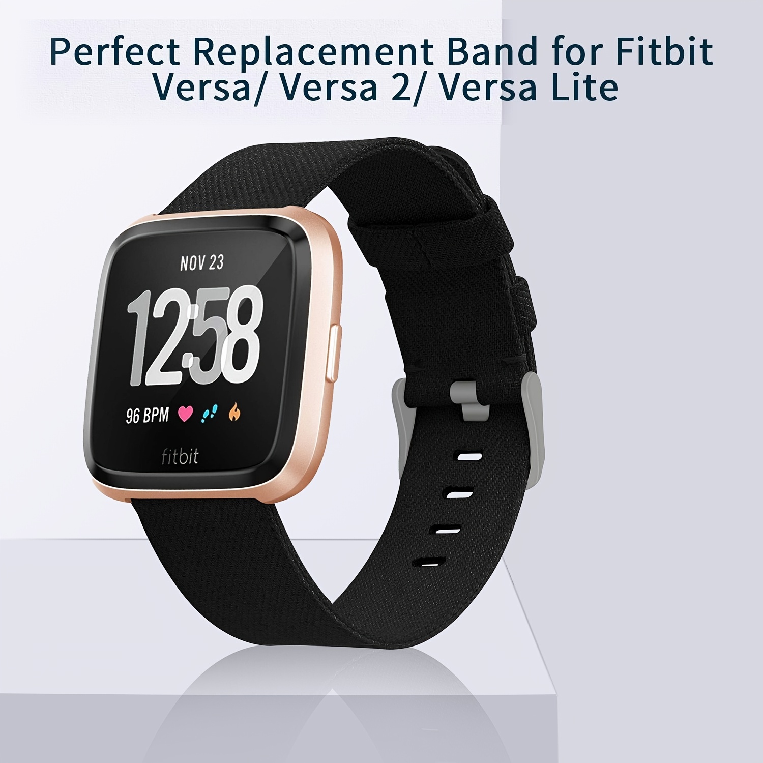 Braided Fabric Strap, Adjustable Replacement Wristband For Fitbit Versa /  Fitbit Versa 2 / Fitbit Versa Lite Smartwatch - Temu