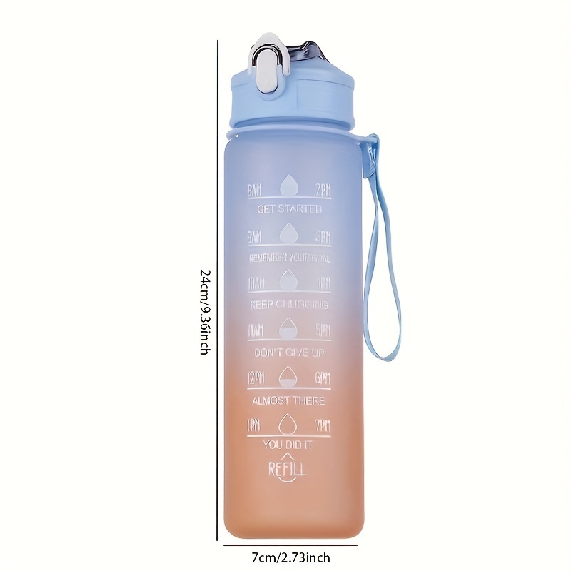 900ml Portable Water Bottle Motivational Sports Water Bottle With