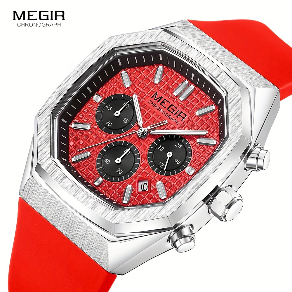 MAGNETO Uranus Red Cuero Magnético Rojo Reloj de Pulsera