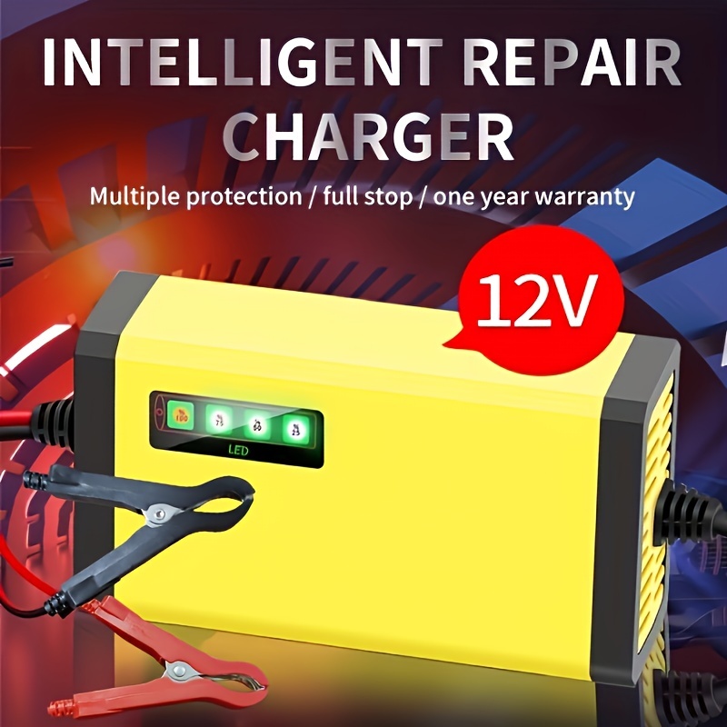 12v 2 Amp Full Automatic 3 Stage Battery Charger Intelligent Lcd