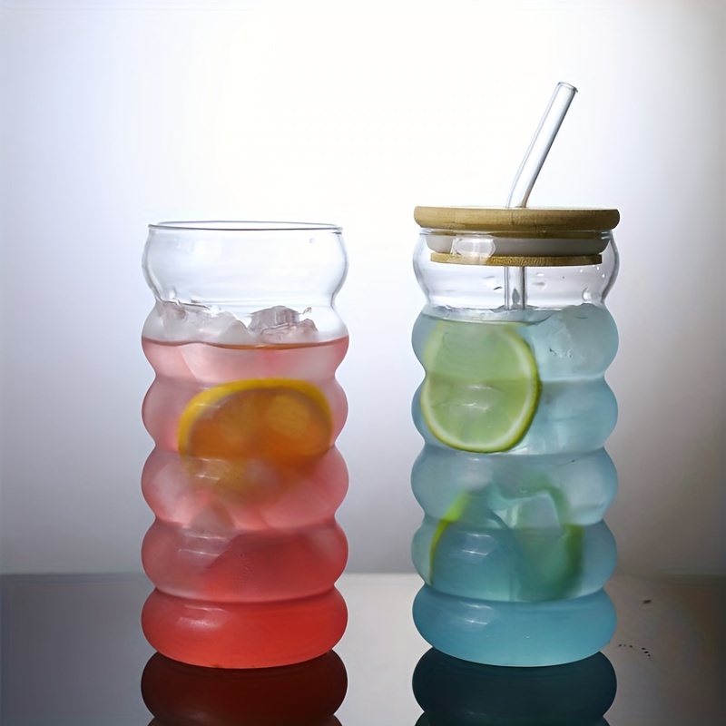 Water Cup Drinking Glasses With Bamboo Lids And Glass - Temu