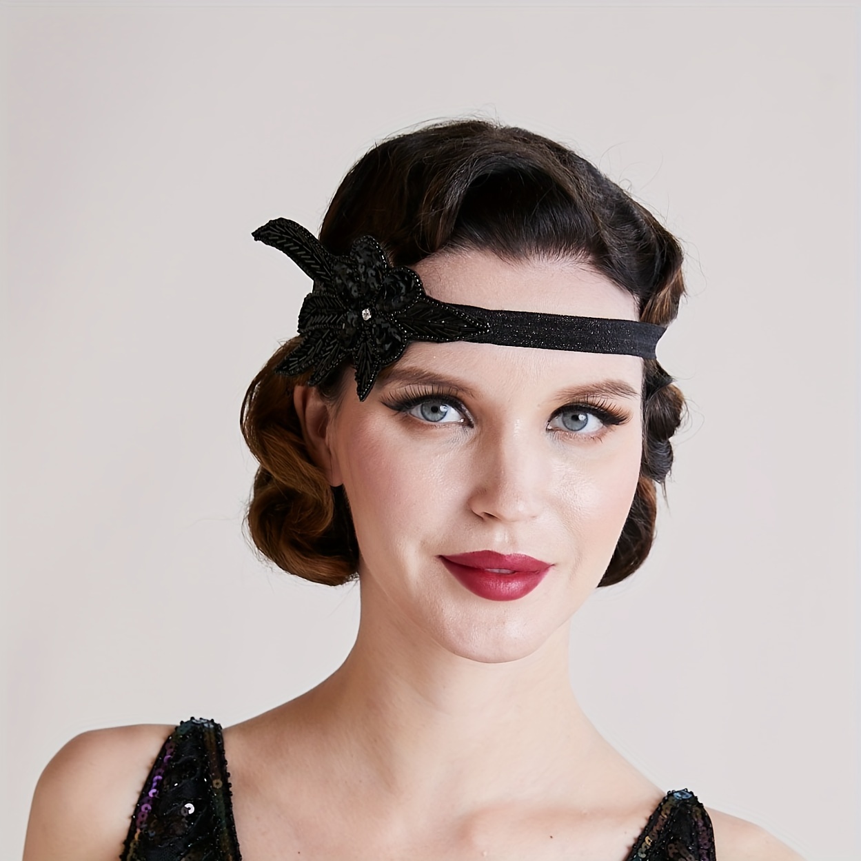 Strass Feuille Forme Bandeau 1920 Gatsby Style Bandeau Cheveux