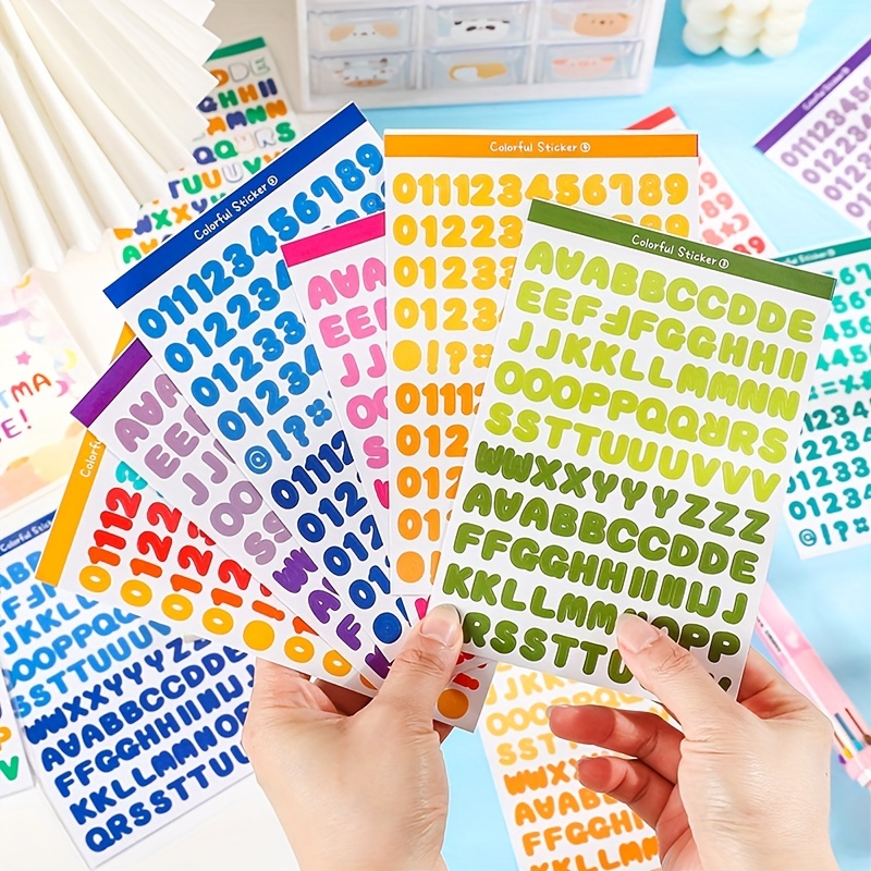 1pack/2pcs Letter Stickers For Scrapbooking And Journaling, Korean