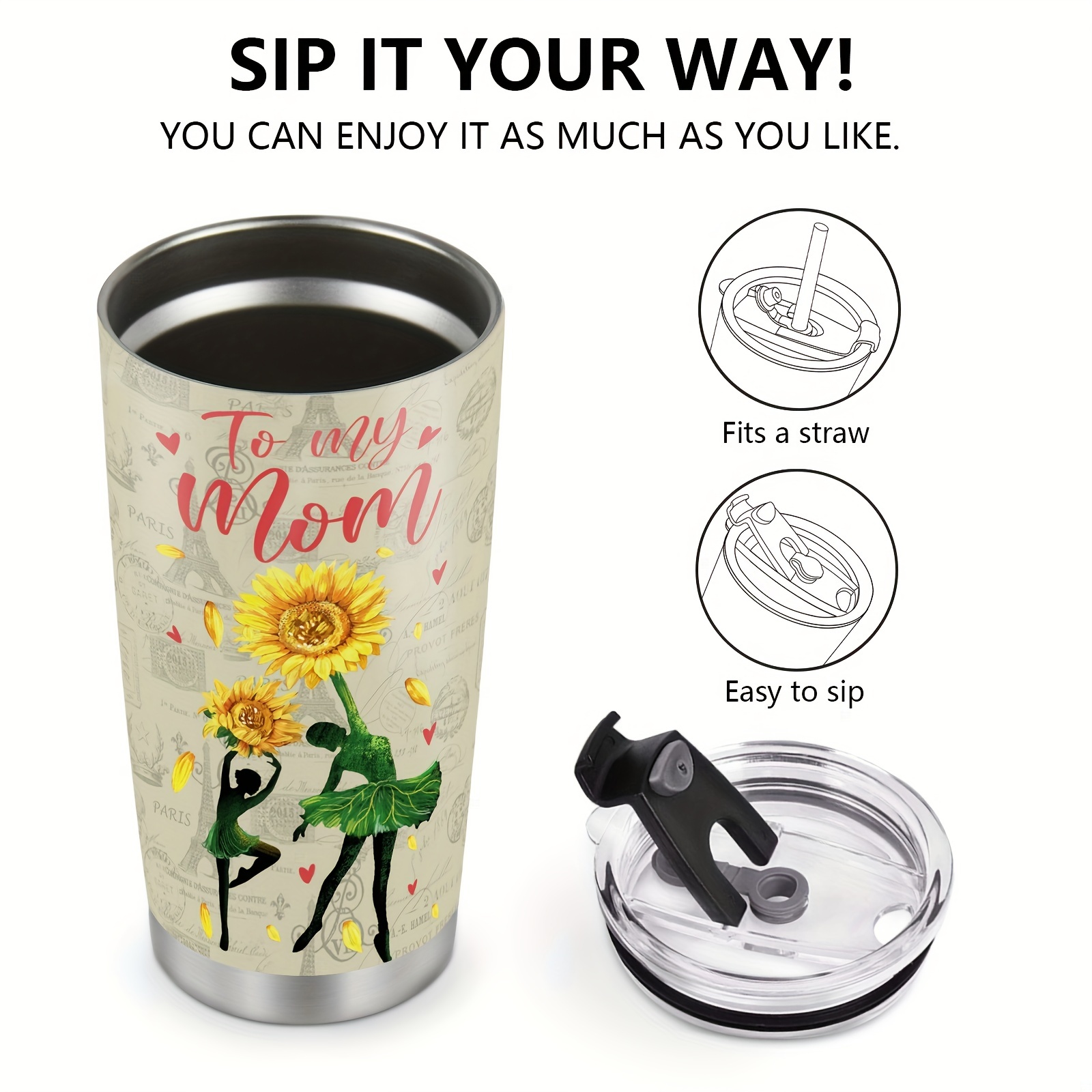 Best Mother In Law Birthday Gifts, 20oz Stainless Steel  Tumbler Cup With Lid and Straw, Mothers Day Gifts from Daughter In Law,  Christmas Thanking Gifts Tumbler for Mother In Law