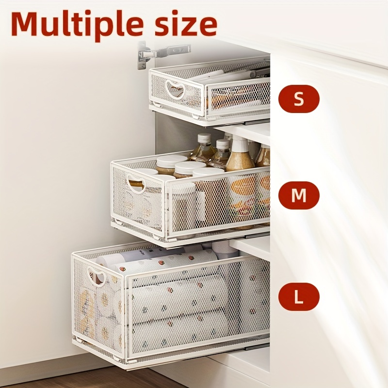 Kitchen Cabinet Storage Rack Pull Out Spice Rack Organizer - Temu