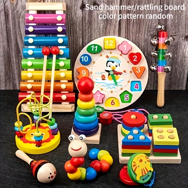 Infant Montessori Wooden Music Toys Xylophone Rattle Sand Hammer Musical  Instrument Toys Preschool Early Learning Toys Baby Gift - AliExpress