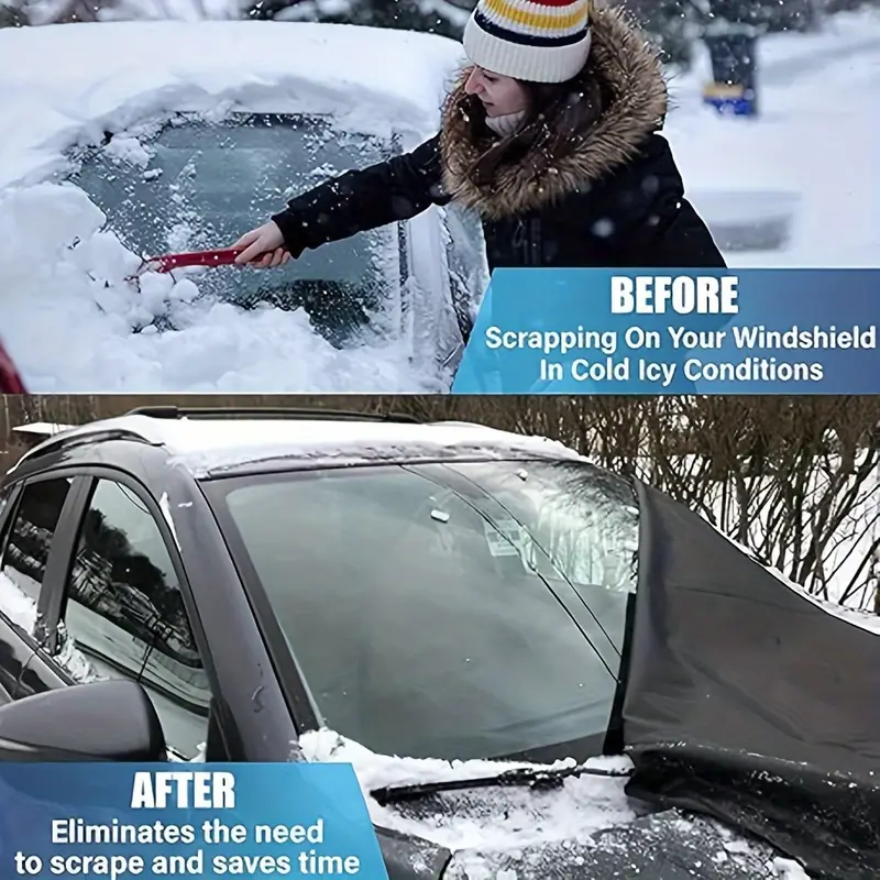 Car Windshield Snow Cover, Fit for car, Large Windshield Cover for Ice
