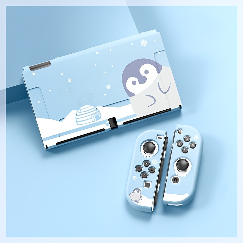 

Cute Penguin Tpu Protective Case For Switch Oled - Lightweight, Anti-fall Cover