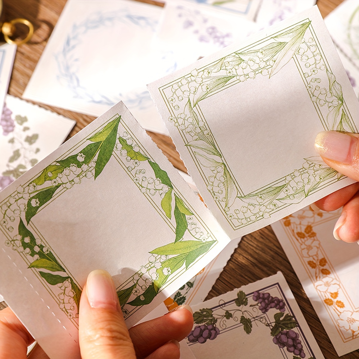 Retro Plant Tearable Journal Decorative Sticky Note Paper